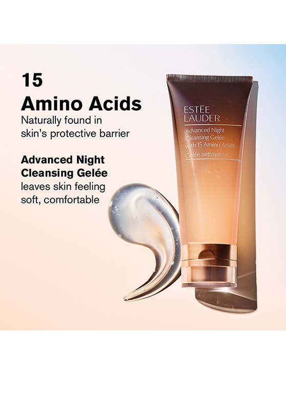 gel limpiador nocturno avanzado con 15 aminoácidos