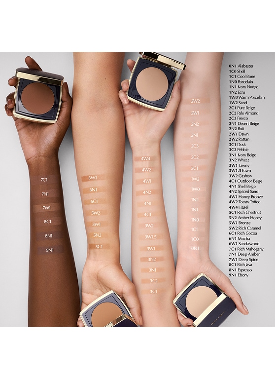 base de maquillaje en polvo mate double wear stay-in-place