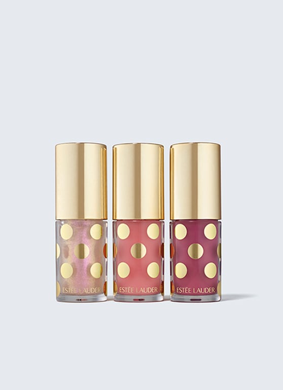 trío de aceites labiales para las fiestas sheer wonders